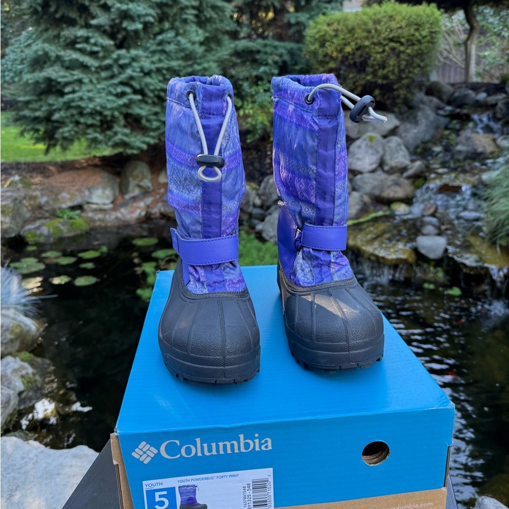 Youth Powderbug Columbia Snow Boot SZ 5